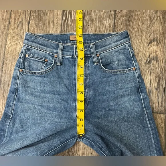 MOTHER Jeans Women Size 24 Blue The Tomcat Roller Groovy - Picture 10 of 16